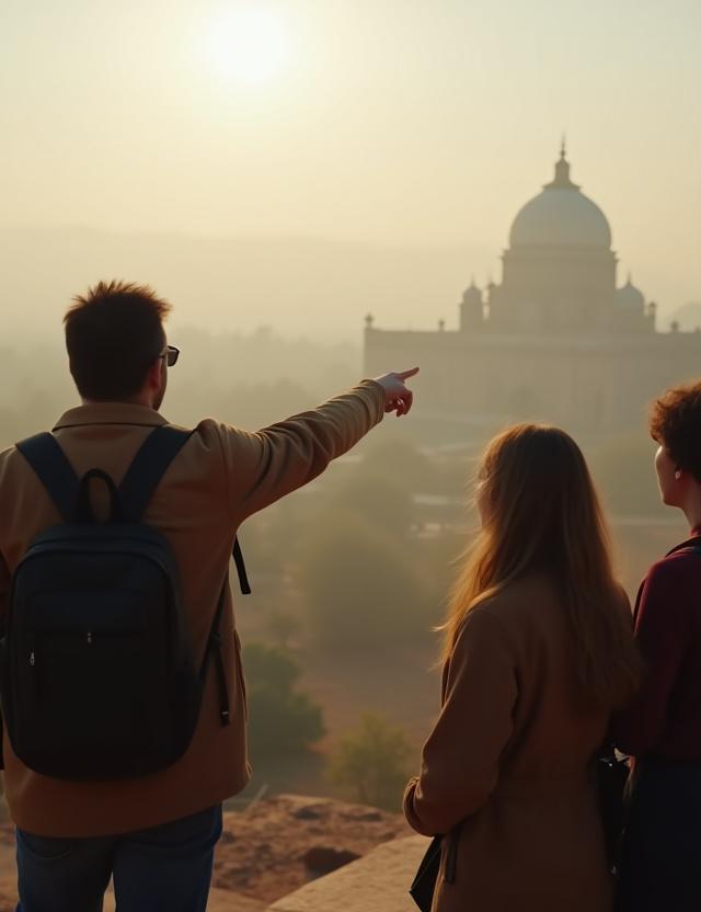Guida locale racconta storie dell'alba